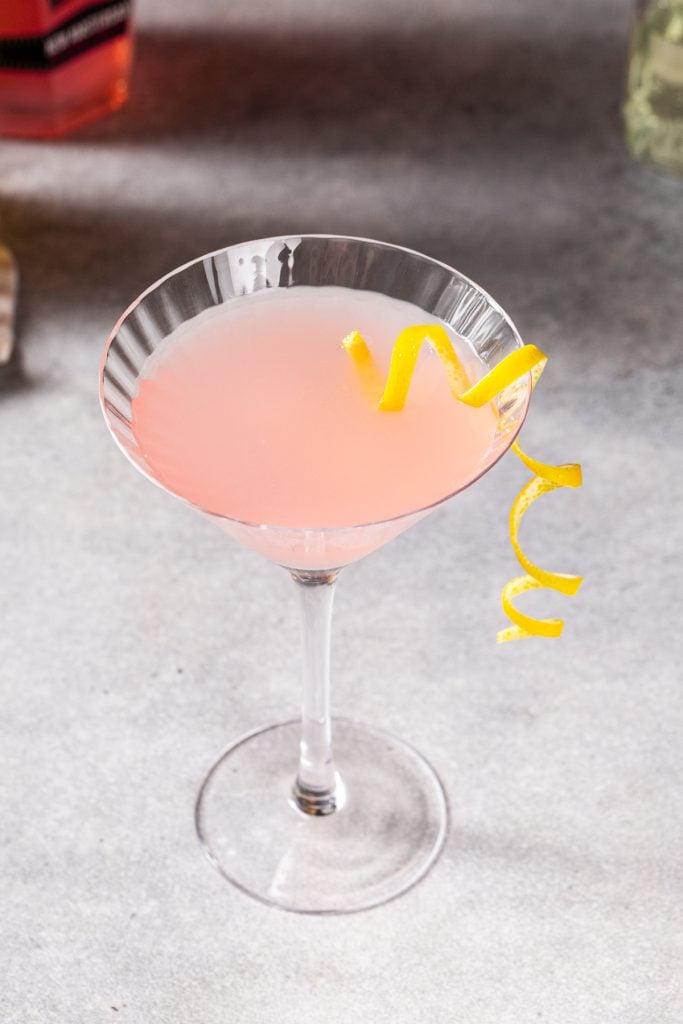 Pink martini with a lemon twist.